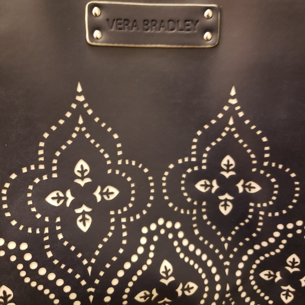 Vera Bradley Navy and white faux leather bag - Picture 2 of 5